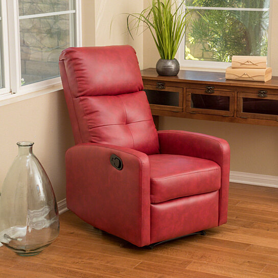 Teyana Leather Recliner Club Chair
